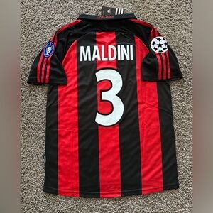 AC Milan 2000/01 Soccer Jersey Paolo Maldini